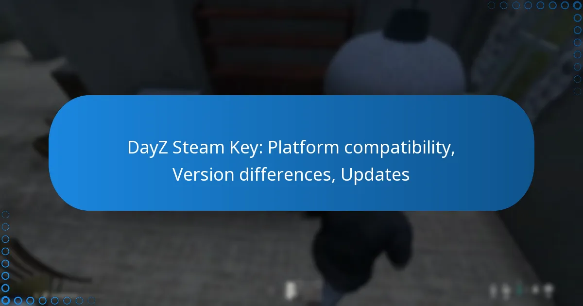 DayZ Steam Key: Platform compatibility, Version differences, Updates